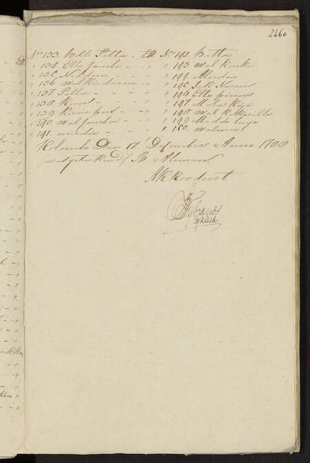 Seedlist from 1788
