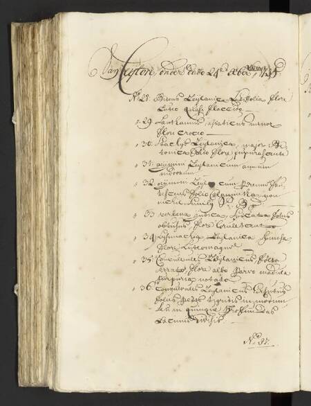Seedlist from 1725