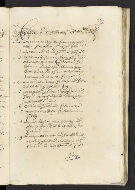 Seedlist from 1725