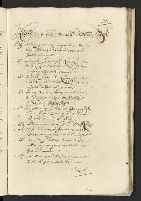 Seedlist from 1725